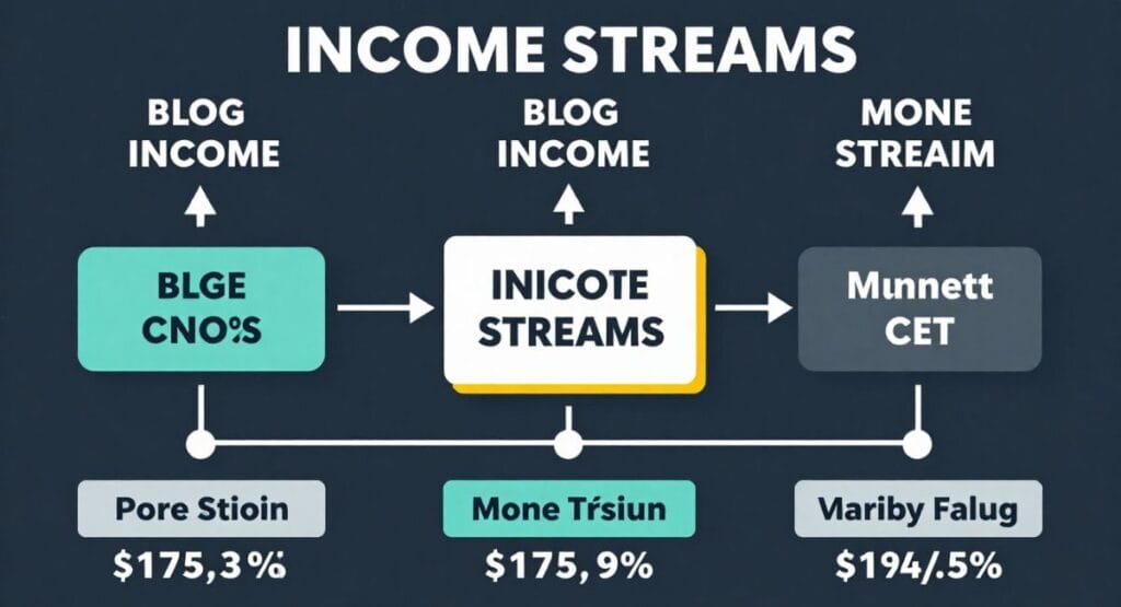 Blog income streams infographic