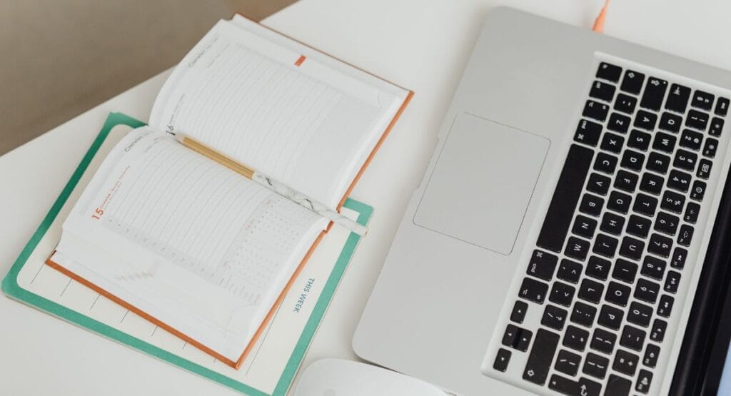 Blog planning notebook setup