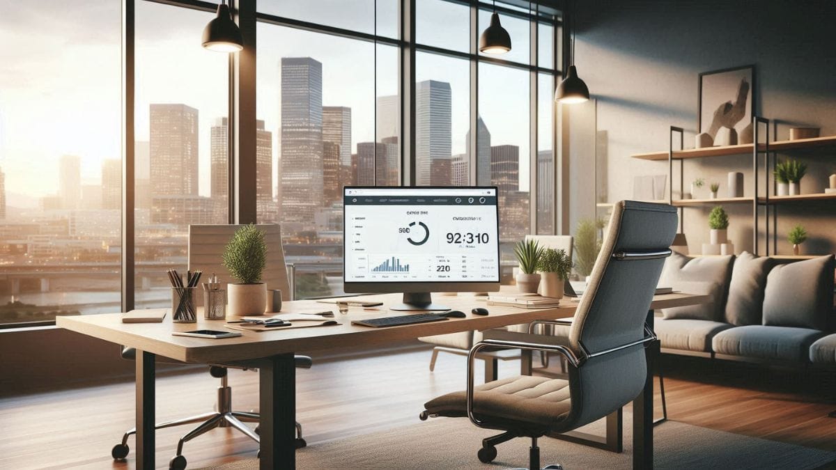 Denver Blog SEO Tips strategy with analytics dashboard and Denver skyline