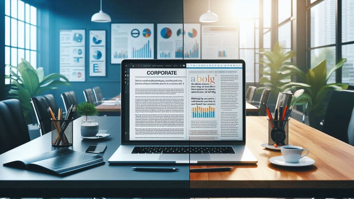 Formal vs conversational blog post tone comparison for USA audience