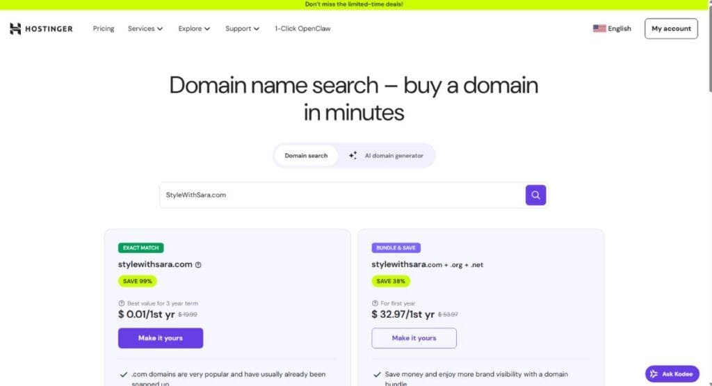 how to choose a fashion blog domain name