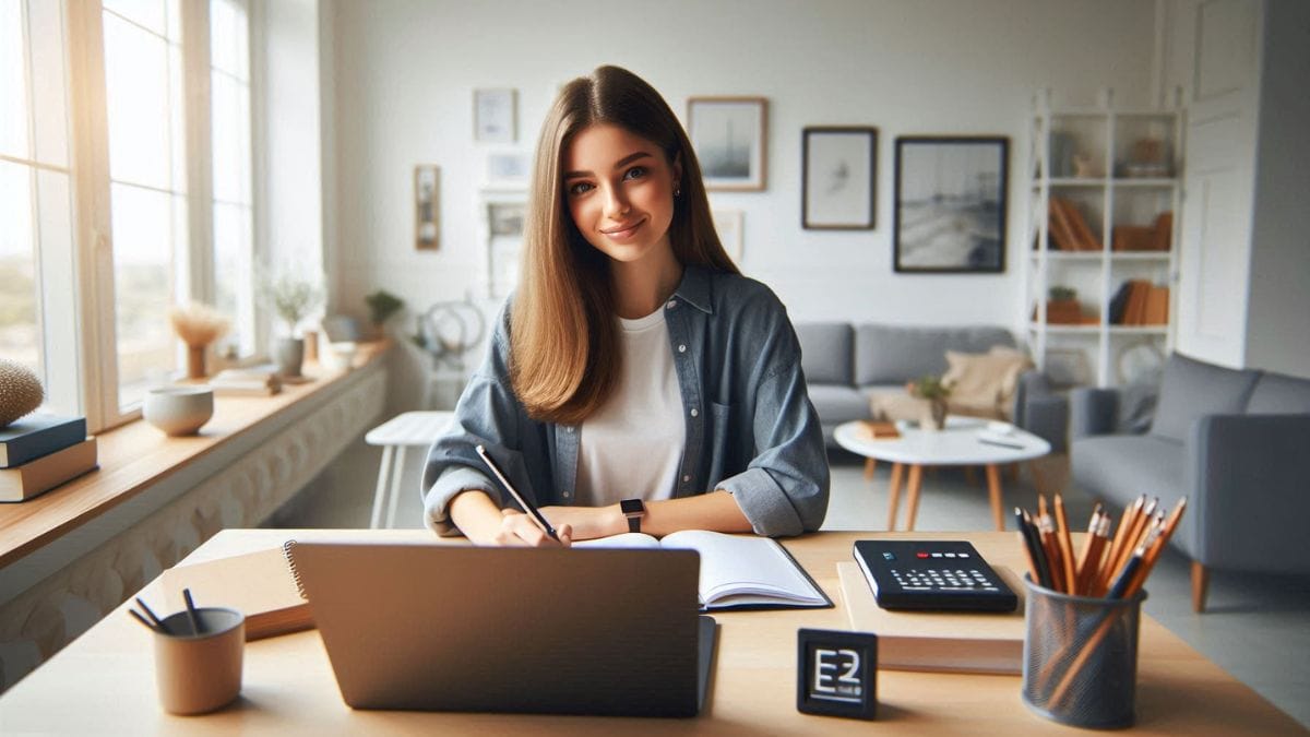 Online Jobs for International Students in USA student working remotely from home workspace